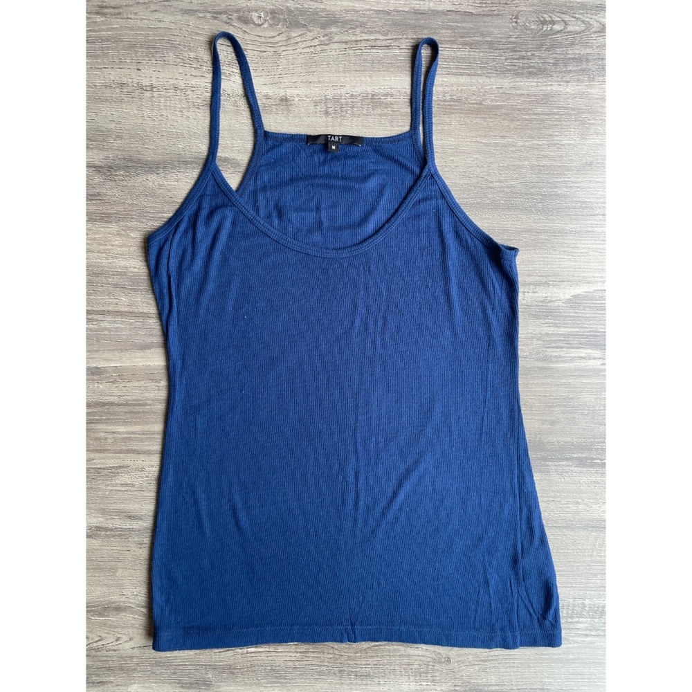 TART Navy Spaghetti Strap Racer Back Tank Size M